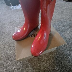 UGG Women's Vibrant Red Rain Boots